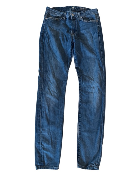 7 For All Mankind Denim - 7 For All Mankind High Rise Gwenevere Jeans Medium Blue worn in cotton size 29